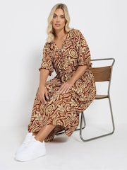 Yours Curve Red Midaxi Dress - Image 1 of 4
