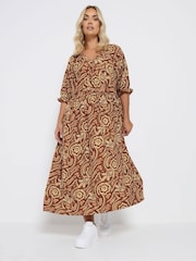 Yours Curve Red Midaxi Dress - Image 2 of 4