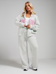 Yours Curve Grey Limited Comfort Zip Hoodie - Image 2 of 4
