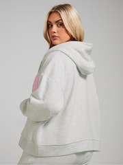 Yours Curve Grey Limited Comfort Zip Hoodie - Image 3 of 4