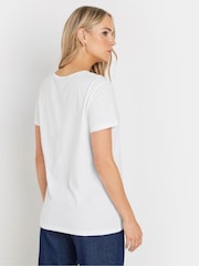 Long Tall Sally White Placement Print 100% Cotton T-Shirt - Image 3 of 5