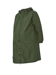 Yours Curve Green Maternity Lightweight Longline Parka - Image 5 of 5