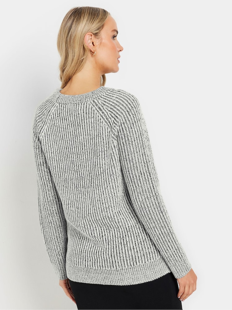 Long Tall Sally Grey Two Tone Jumper - Image 4 of 5