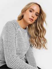 Long Tall Sally Grey Two Tone Jumper - Image 5 of 5