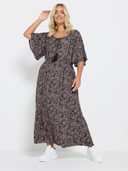 Yours Curve Natural Paisley Boho Dress - Image 1 of 5