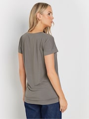 Long Tall Sally Grey Premium Modal V-Neck T-Shirt - Image 3 of 5
