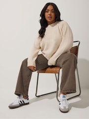 Yours Curve Brown Limited Straght Leg Jeans - Image 3 of 6