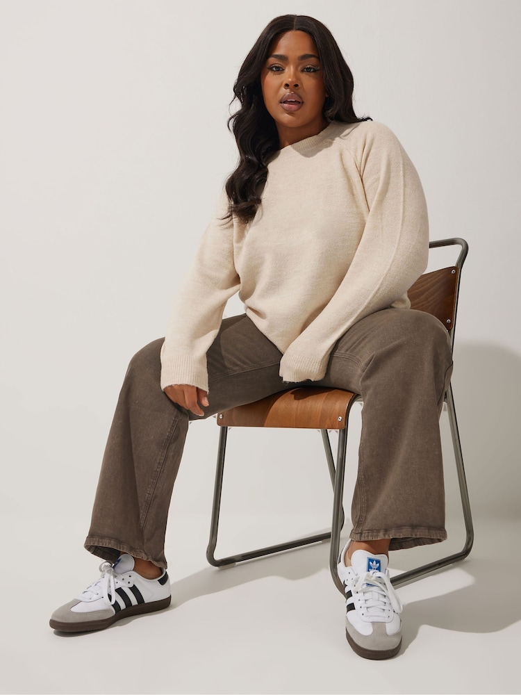 Yours Curve Brown Limited Straght Leg Jeans - Image 3 of 6
