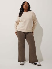 Yours Curve Brown Limited Straght Leg Jeans - Image 4 of 6