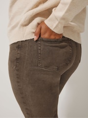 Yours Curve Brown Limited Straght Leg Jeans - Image 5 of 6
