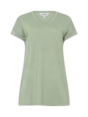 Long Tall Sally Green Premium Modal V-Neck T-Shirt - Image 5 of 5