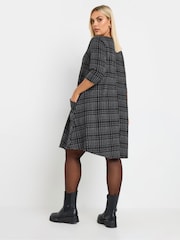 Yours Curve Grey Check Print Mini Dress - Image 3 of 5