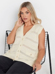 Yours Curve Natural Button Through Waistcoat - Image 4 of 5