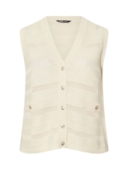 Yours Curve Natural Button Through Waistcoat - Image 5 of 5