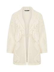 Yours Curve Natural Fringe Cardigan - Image 5 of 5