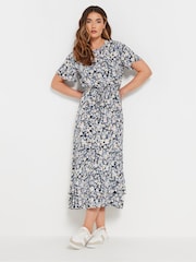 Long Tall Sally Dark Blue Tie Waist Dress - Image 1 of 5