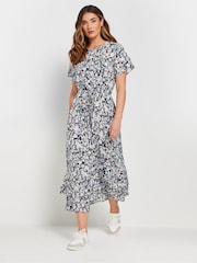 Long Tall Sally Dark Blue Tie Waist Dress - Image 2 of 5