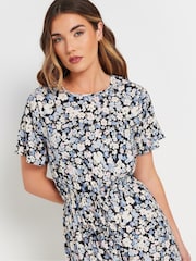 Long Tall Sally Dark Blue Tie Waist Dress - Image 4 of 5