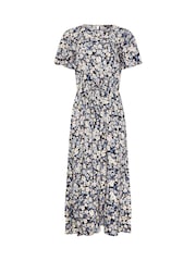 Long Tall Sally Dark Blue Tie Waist Dress - Image 5 of 5