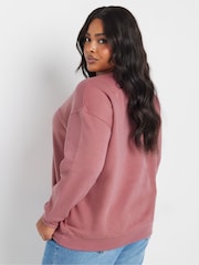Yours Curve Paris Tonal Embroided Sweatshirt - صورة 3 من 5
