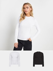 PixieGirl Petite Long Sleeve Fitted T-Shirts 2 Pack - Image 1 of 8