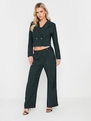 PixieGirl Petite Navy Blue Tailored Cropped Jacket - Image 1 of 6