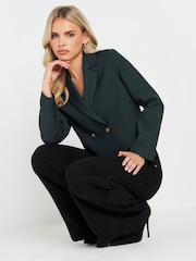 PixieGirl Petite Navy Blue Tailored Cropped Jacket - Image 5 of 6
