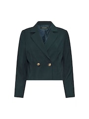 PixieGirl Petite Navy Blue Tailored Cropped Jacket - Image 6 of 6