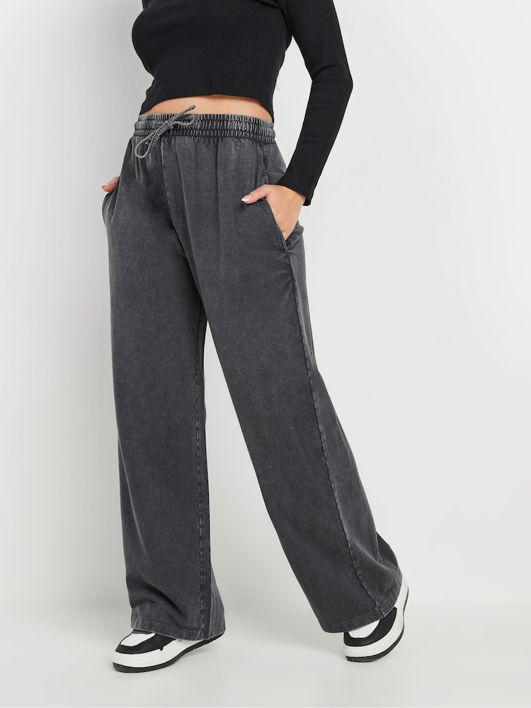 PixieGirl Petite Grey Acid Wash 100% Cotton Joggers - Image 2 of 5