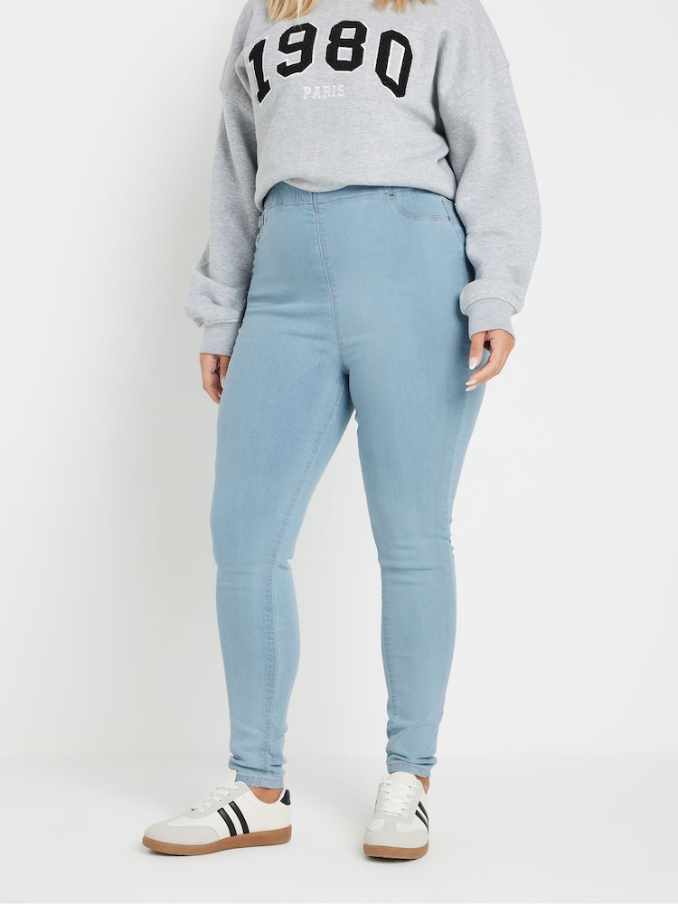 Yours Curve Blue Jenny Jeggings - Image 1 of 9