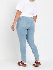 Yours Curve Blue Jenny Jeggings - Image 7 of 9