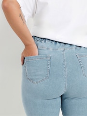 Yours Curve Blue Jenny Jeggings - Image 8 of 9