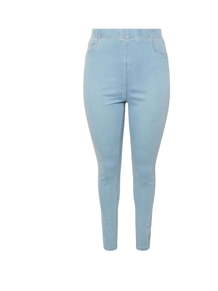 Yours Curve Blue Jenny Jeggings - Image 9 of 9