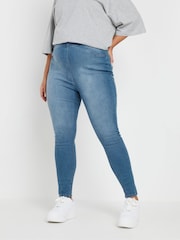 Yours Curve Blue Jenny Jeggings - Image 1 of 6