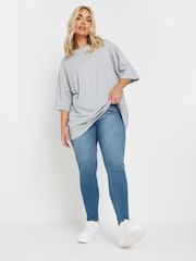 Yours Curve Blue Jenny Jeggings - Image 2 of 6