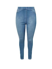 Yours Curve Blue Jenny Jeggings - Image 6 of 6