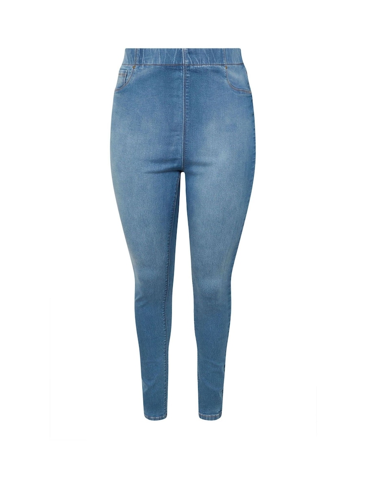 Yours Curve Blue Jenny Jeggings - Image 6 of 6