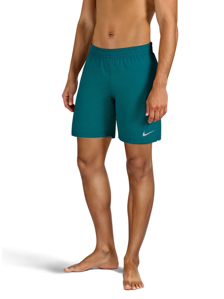 Nike Green 7 Inch Essential Volley Swim Shorts - Image 2 of 5 Nike Green 7 Inch Essential Volley Swim Shorts - Image 2 of 5