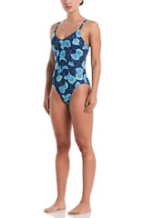 Nike Blue Essential V-Neck One Piece Swimsuit - Image 4 of 5
