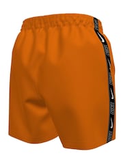 Nike Orange 4 Inch Swim Logo Tape 4 Inch Volley Shorts - Image 2 of 3