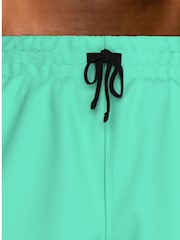 Nike Light Blue 5 Inch Black Logo Tape Volley Swim Shorts - Image 4 of 6