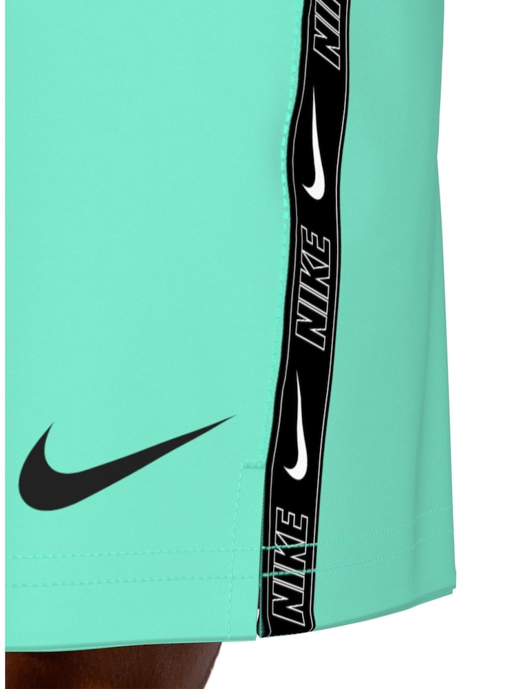 Nike Light Blue 5 Inch Black Logo Tape Volley Swim Shorts - Image 6 of 6