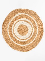 Esselle Natural Altrincham Bleached Jute Circle Rug - Image 4 of 5