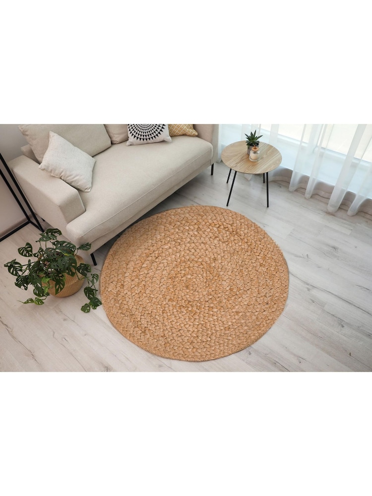 Esselle Natural Heaton 120x120cm Jute Circle Rug - Image 2 of 5