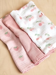 JoJo Maman Bébé 3-Pack Muslins - Image 1 of 4