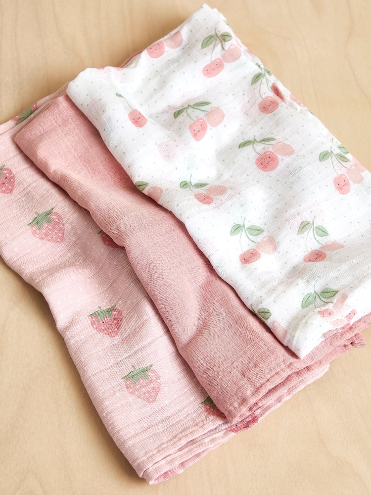 JoJo Maman Bébé 3-Pack Muslins - Image 1 of 4
