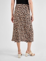 JoJo Maman Bébé Brown Print Maternity Midi Skirt - Image 4 of 5