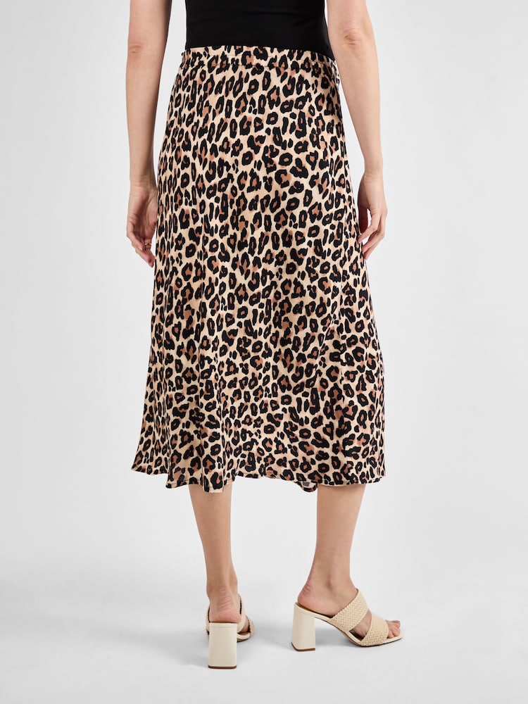 JoJo Maman Bébé Brown Print Maternity Midi Skirt - Image 4 of 5