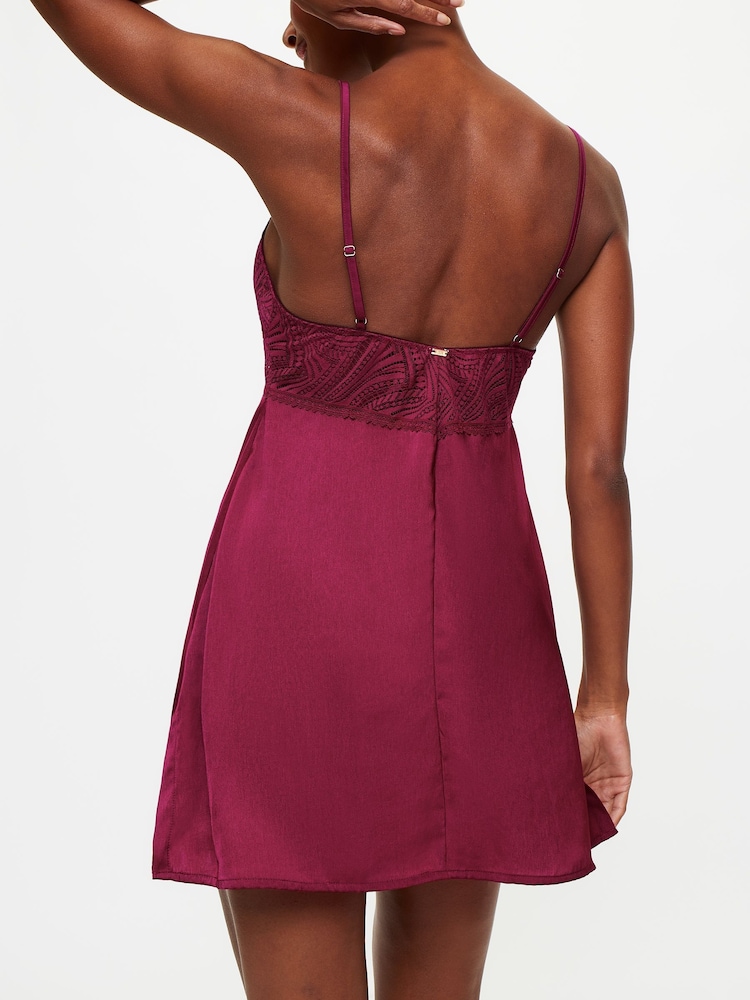 KBX Red Margot Satin Chemise - Image 2 of 5