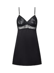 KBX Black Margot Satin Chemise - Image 5 of 5